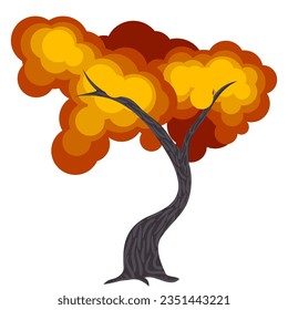 autumn tree, element of landscapes, parks, forests, holidays