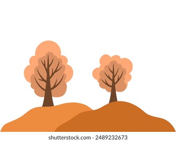 Ilustración de fondo de otoño del árbol