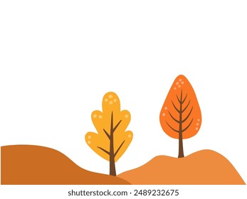Ilustración de fondo de otoño del árbol