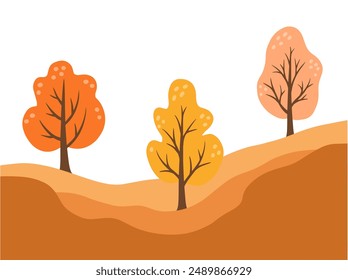 Autumn Tree Fall Background Illustration