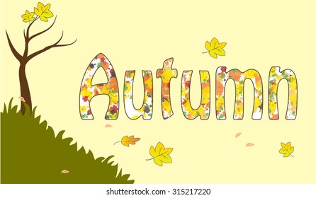 Autumn tree in forest