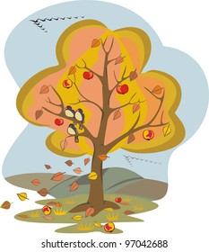 autumn tree - four seasons