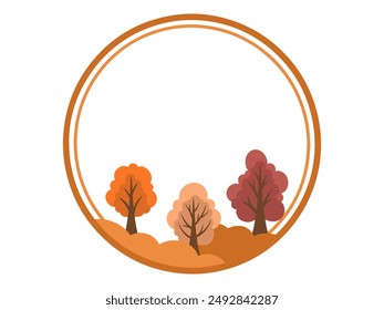 Autumn Tree Frame Background Illustration