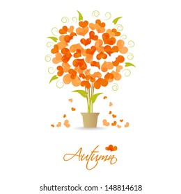 autumn tree of hearts