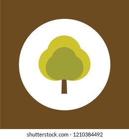 Autumn tree icon flat style