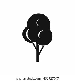 Autumn tree icon in simple style isolated vector illustration