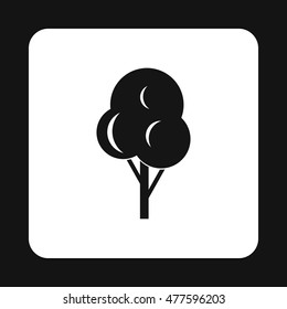 Autumn tree icon in simple style isolated on white background. Nature and plant symbol