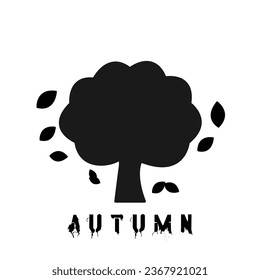 Autumn Tree icon in solid color mode