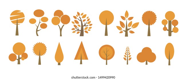 Autumn tree icon vector illustration