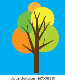 icono del árbol de otoño. ilustración vectorial.