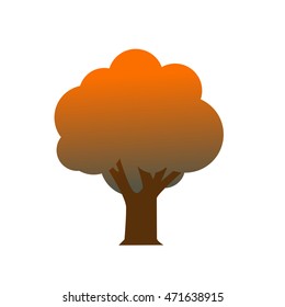 Autumn tree icon vector illustration