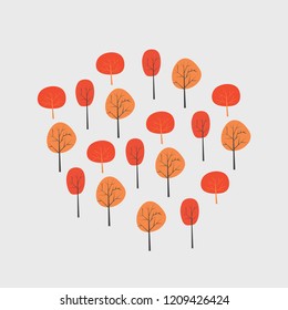 Autumn tree  illustration 