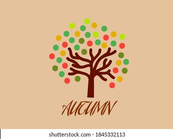 autumn tree illustration. can be used for backgrounds, greeting cards, banners and more.