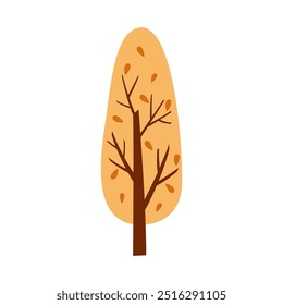 Árbol del otoño aislado en el fondo blanco.
