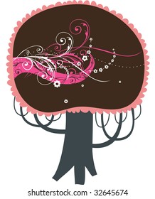 árbol de otoño aislado en blanco