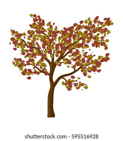 Autumn tree isolated vector symbol icon design. Beautiful illustration isolated on white background

