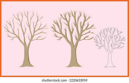 Autumn Tree, Leaf Line Art, Fall Leaves Crafts Gnome Design, Magic Clipart Halloween Tree Leaf Illustration, And Vector Design.