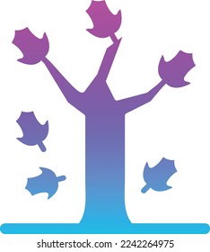 Autumn Tree Leafs vector icon. Can be used for printing, mobile and web applications.