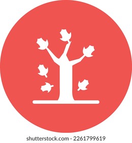 Icono vectorial de las hojas del árbol de otoño. Se puede usar para imprimir, móviles y aplicaciones web.