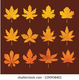 Autumn tree leaves abstract