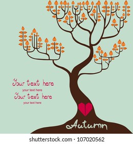 Autumn tree with place for your text