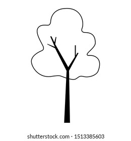 autumn tree plant seasonal isolated icon vector illustration design