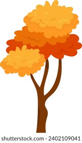 Autumn Tree Plant Vector Illustration