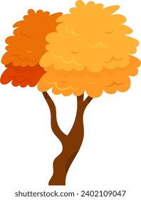 Ilustración de vectores de plantas de árbol de otoño