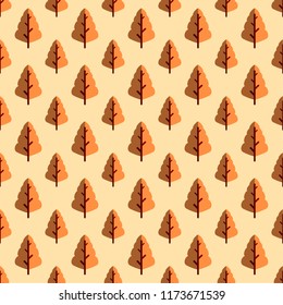 Autumn tree seamless pattern
