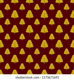 Autumn tree seamless pattern