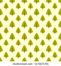 Autumn tree seamless pattern