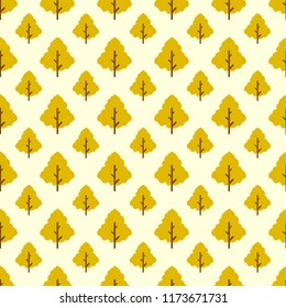 Autumn tree seamless pattern