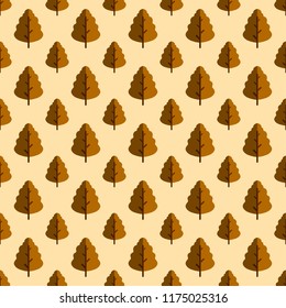 Autumn tree seamless pattern