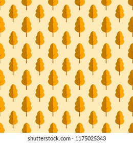 Autumn tree seamless pattern