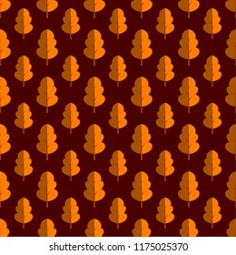 Autumn tree seamless pattern