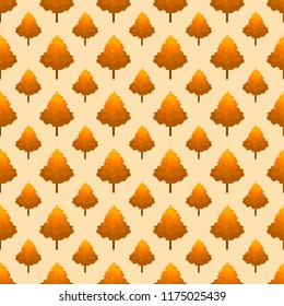Autumn tree seamless pattern
