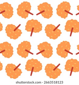 Autumn tree seamless pattern design