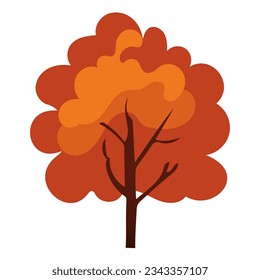 ilustración vectorial simple de árbol de otoño