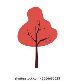 Autumn tree simple vector illustration