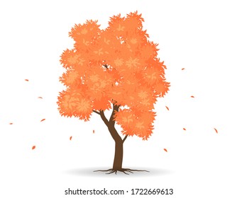 Autumn tree Symbol style.Can be used for your work.Welcome Autumn season concept.