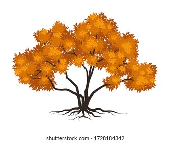 Autumn tree Symbol style. Can be used for your work. Welcome Autumn season concept.