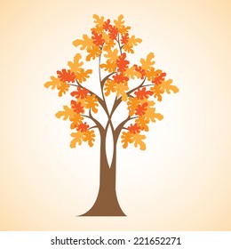 Autumn tree. vector