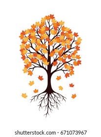 Autumn tree. Vector