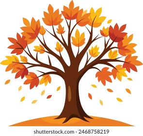 Ilustración de Vector de árbol de otoño