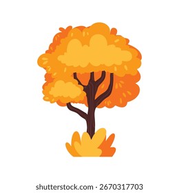 Autumn Tree Vector Hand Sketched Illustration