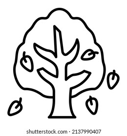 Vektorsymbol des Herbstbaums. Kann für Druck-, Mobil- und Web-Anwendungen verwendet werden.