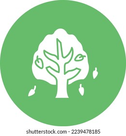 Autumn Tree vector icon. Can be used for printing, mobile and web applications.