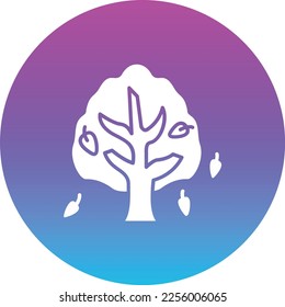 Autumn Tree vector icon. Can be used for printing, mobile and web applications.