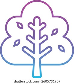 Autumn Tree vector icon. Can be used for printing, mobile and web applications.