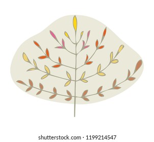 Autumn tree. Vector illustration. 